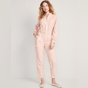 Old Navy Light Pink Cotton Jumpsuit